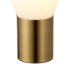 NLK11209 Olivia 1 Light Table Lamp Antique Brass Opal