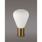 NLK11209 Olivia 1 Light Table Lamp Antique Brass Opal
