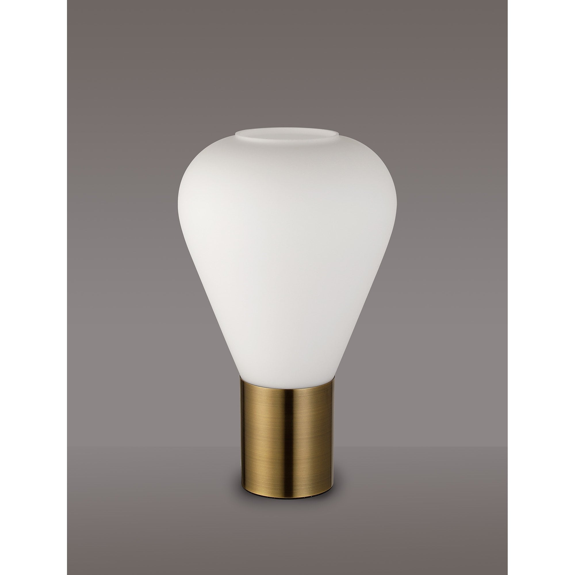 NLK11209 Olivia 1 Light Table Lamp Antique Brass Opal