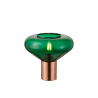 NLK11489 Olivia 1 Light Table Lamp Antique Copper Green