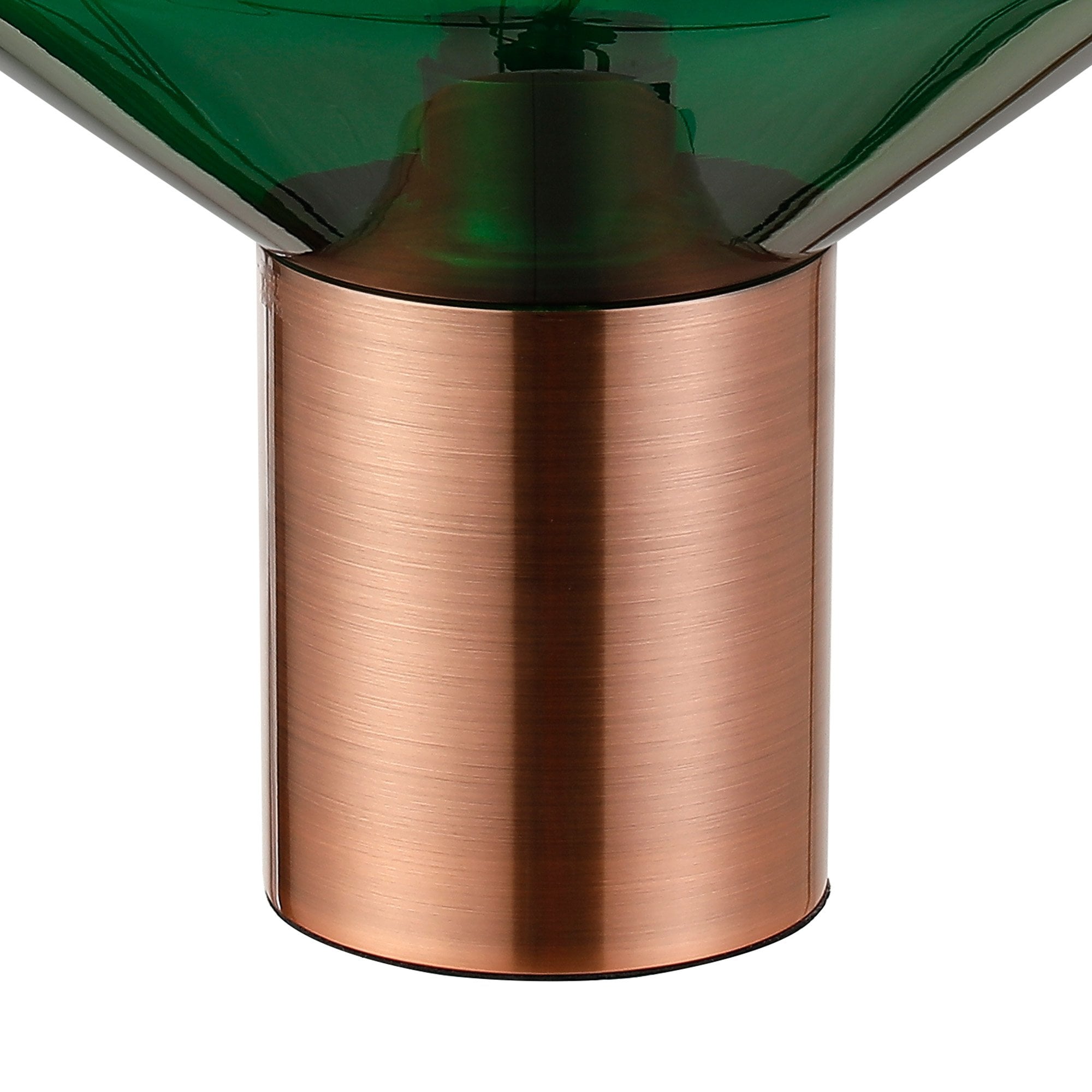 Olivia 1 Light Table  Lamp Antique Copper Green
