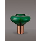 NLK11489 Olivia 1 Light Table Lamp Antique Copper Green