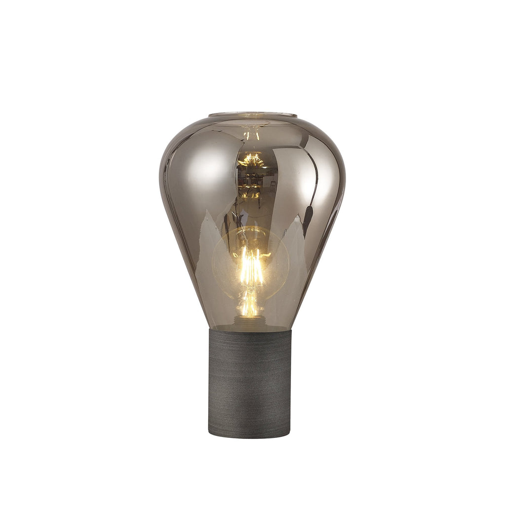 NLK11669 Olivia 1 Light Table Lamp Pewter Smoke Plated