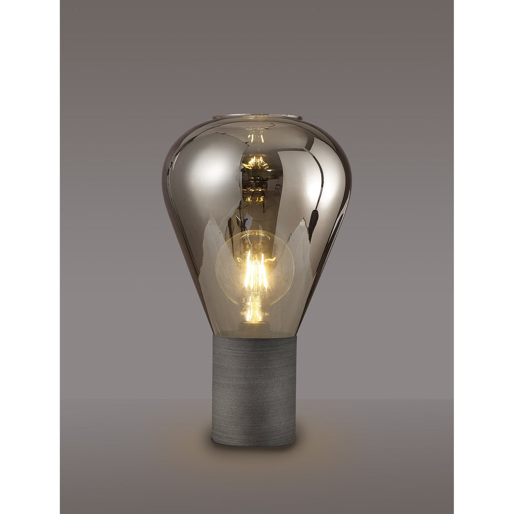 NLK11669 Olivia 1 Light Table Lamp Pewter Smoke Plated
