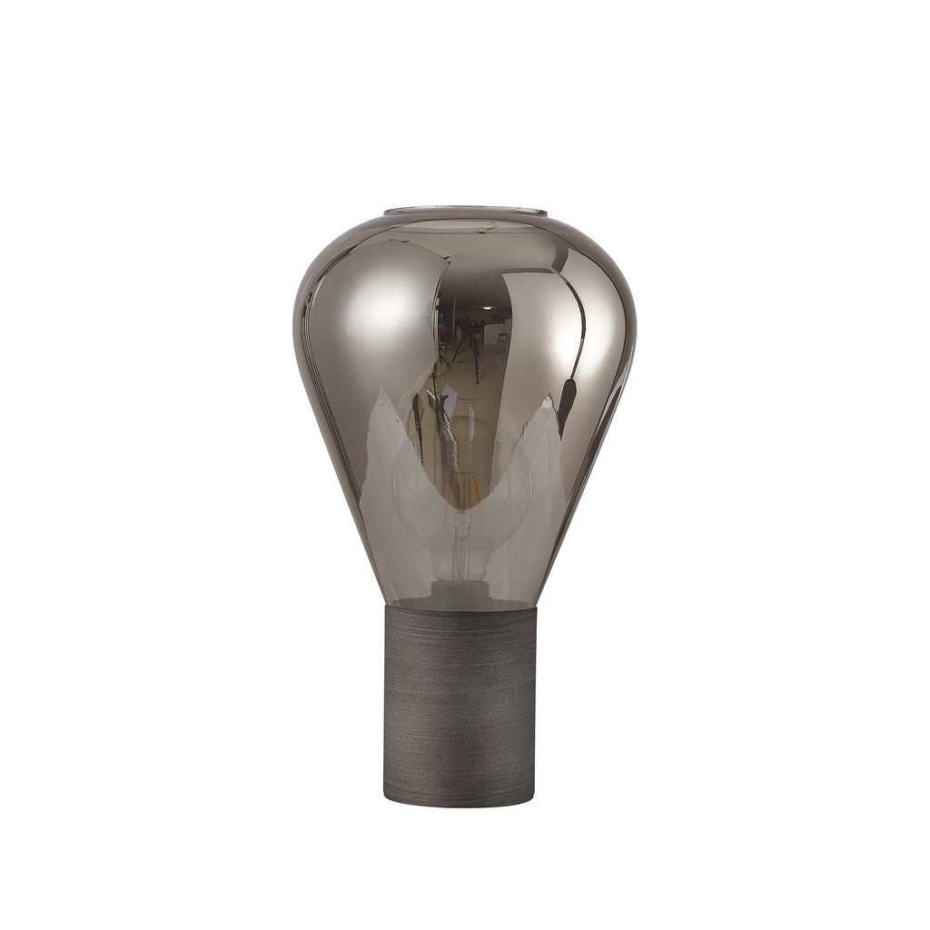 NLK11669 Olivia 1 Light Table Lamp Pewter Smoke Plated