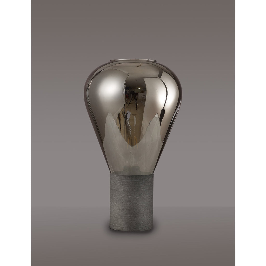 NLK11669 Olivia 1 Light Table Lamp Pewter Smoke Plated
