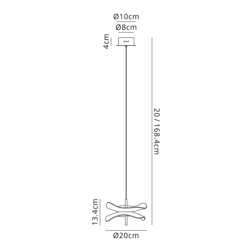 NL73379 Padwa 1 LED Pendant Polished Chrome