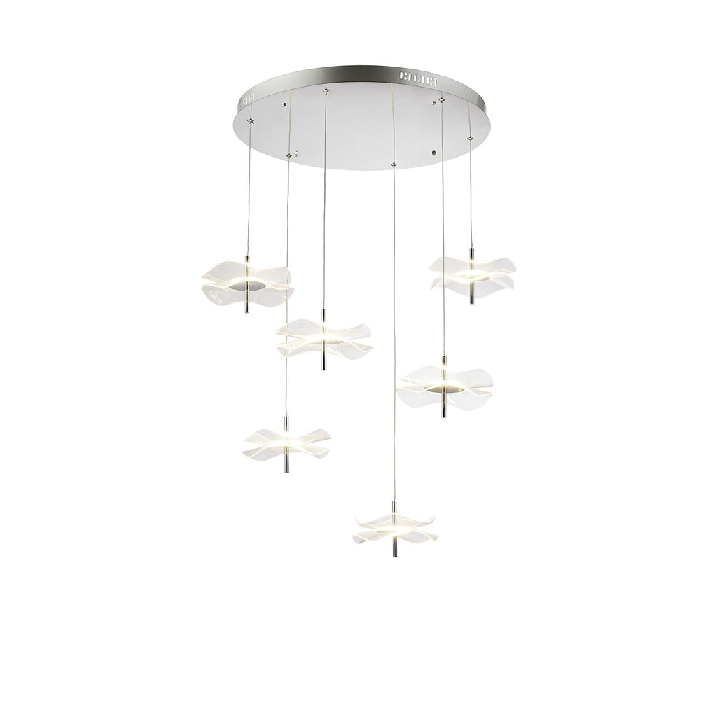 NL73399 Padwa 6 LED Round Pendant Polished Chrome