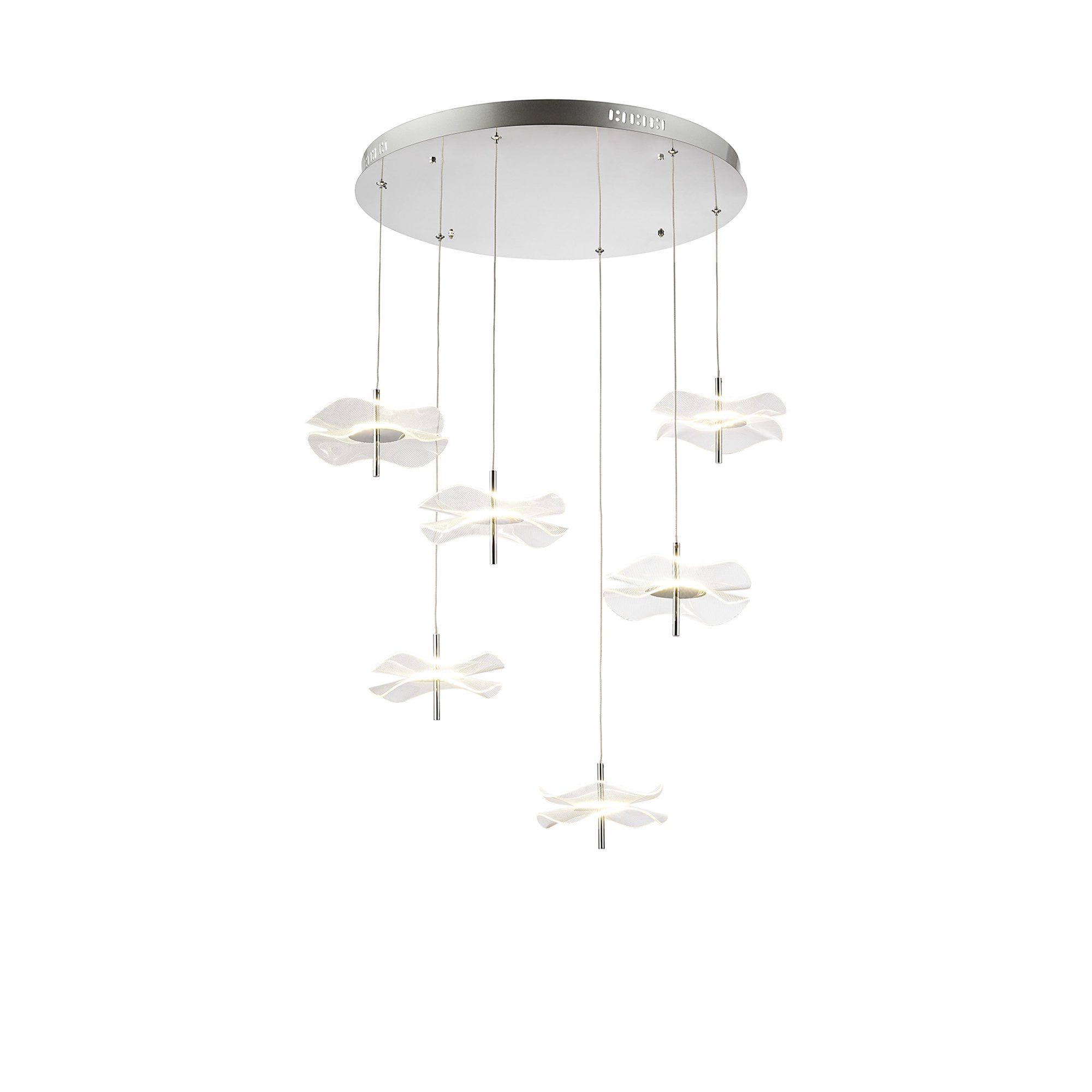 NL73399 Padwa 6 LED Round Pendant Polished Chrome
