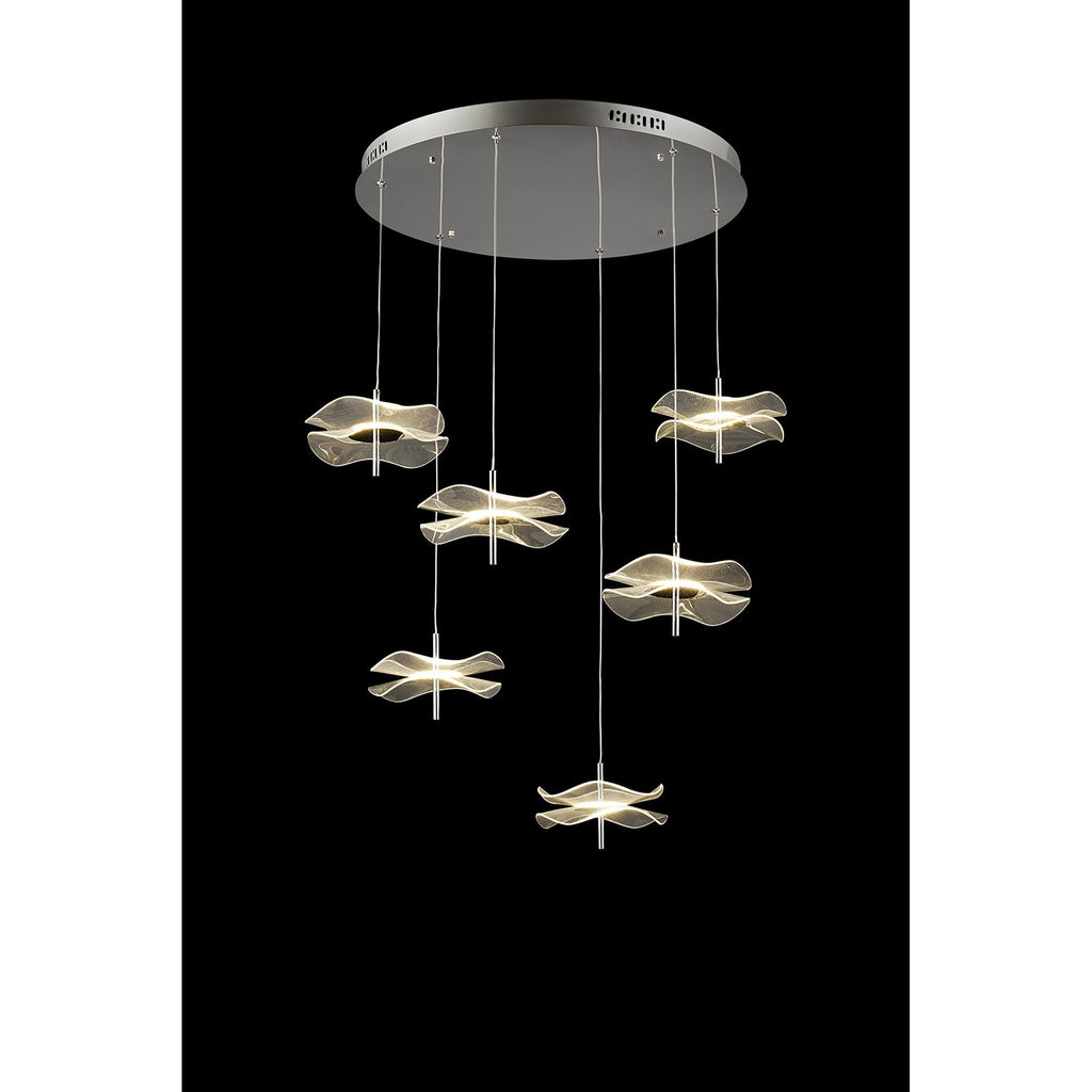 NL73399 Padwa 6 LED Round Pendant Polished Chrome