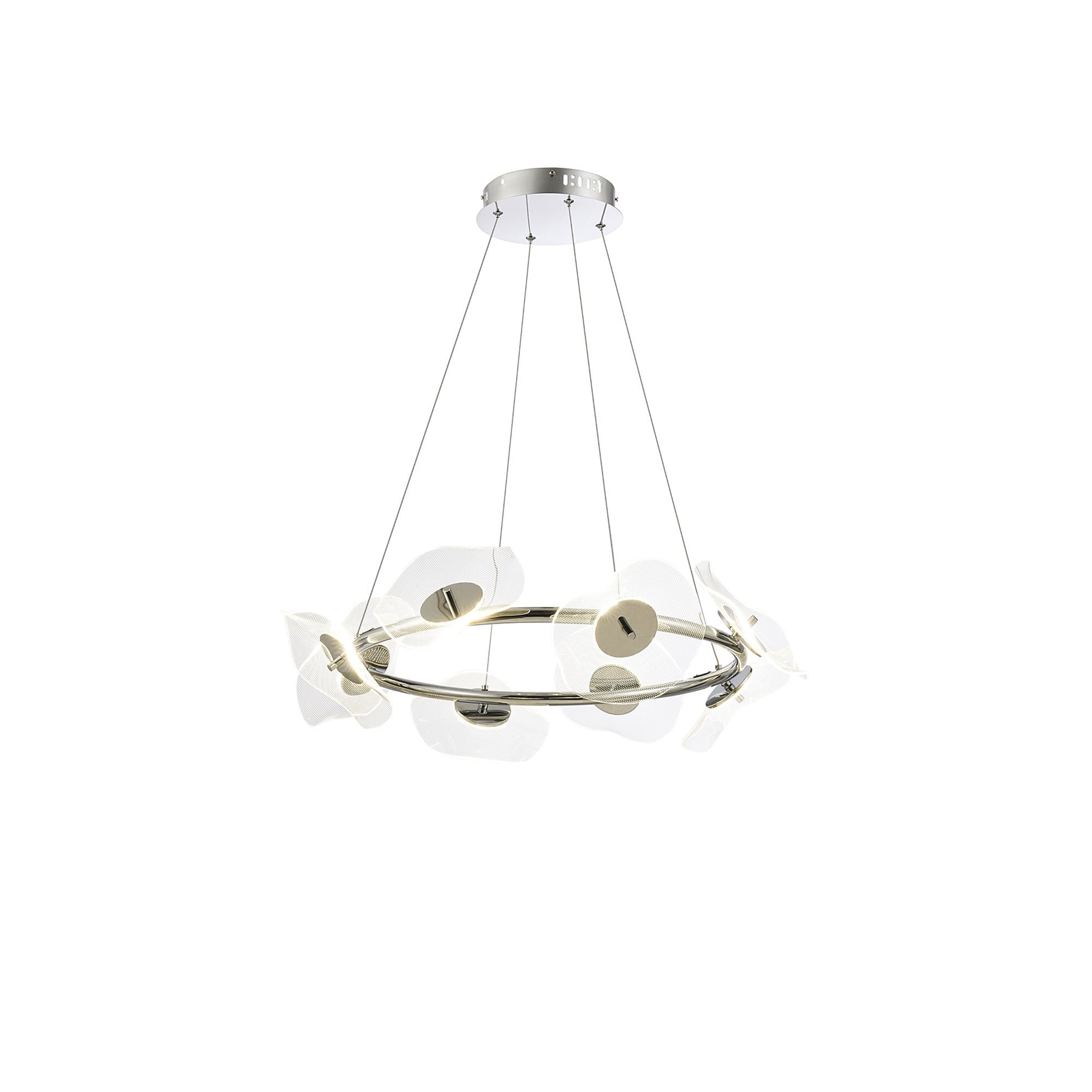NL73409 Padwa 8 LED Ring Pendant Polished Chrome