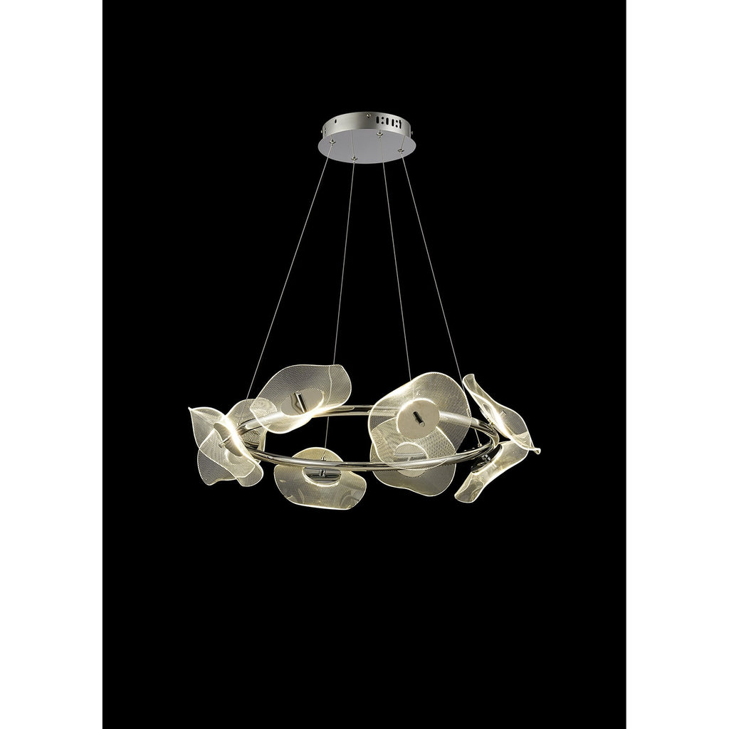 NL73409 Padwa 8 LED Ring Pendant Polished Chrome