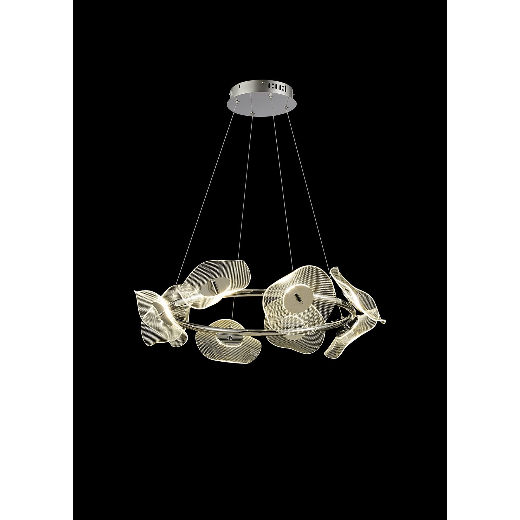 NL73409 Padwa 8 LED Ring Pendant Polished Chrome