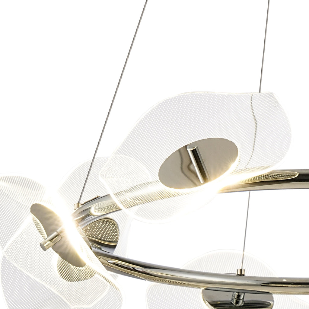 NL73409 Padwa 8 LED Ring Pendant Polished Chrome