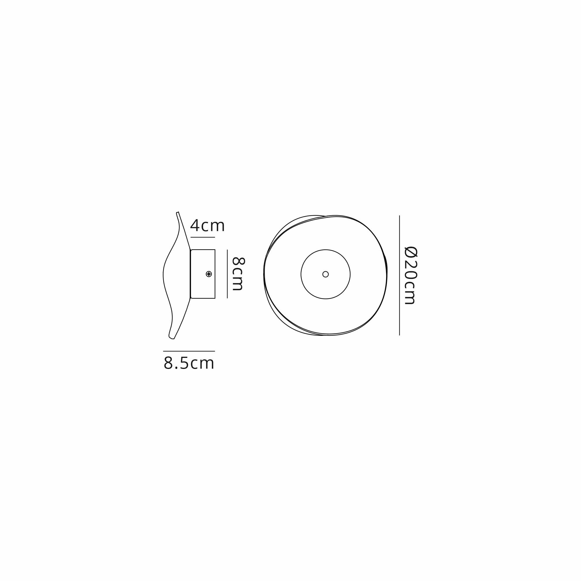 NL73429 Padwa 1 LED Wall Light Polished Chrome