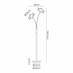 NL73459 Padwa 2 LED Floor Lamp Polished Chrome