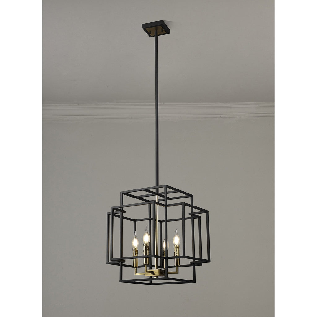 NL87999 Palit 4 Light Pendant Black Gold
