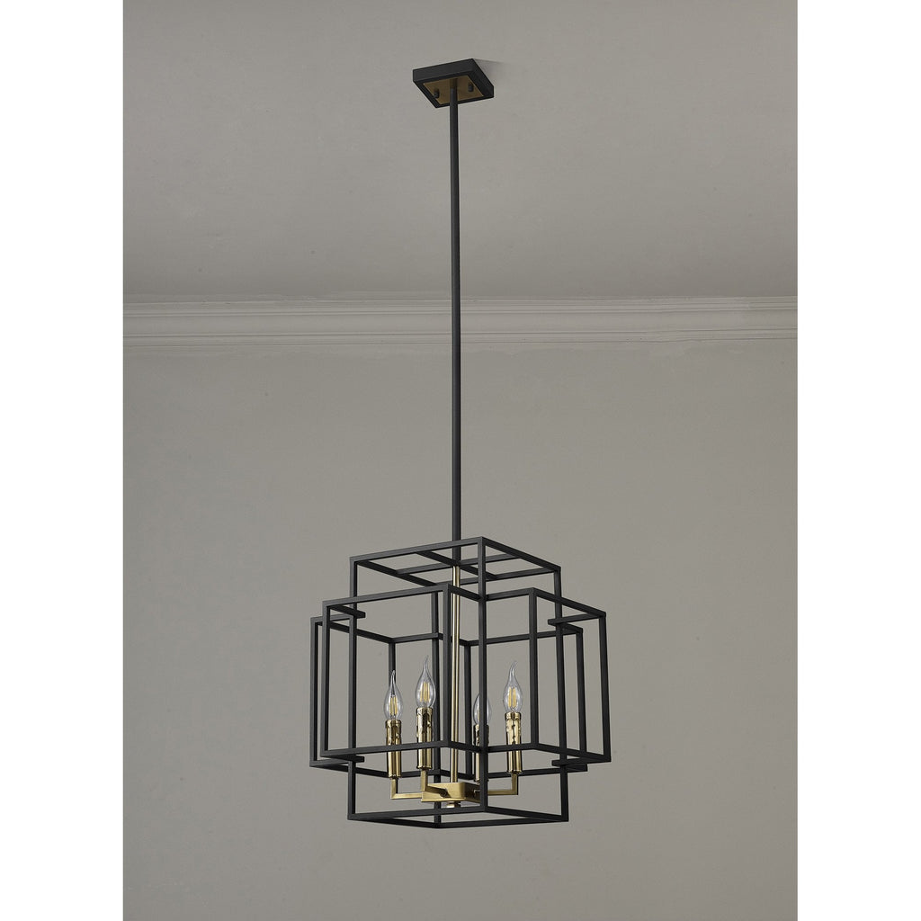 NL87999 Palit 4 Light Pendant Black Gold