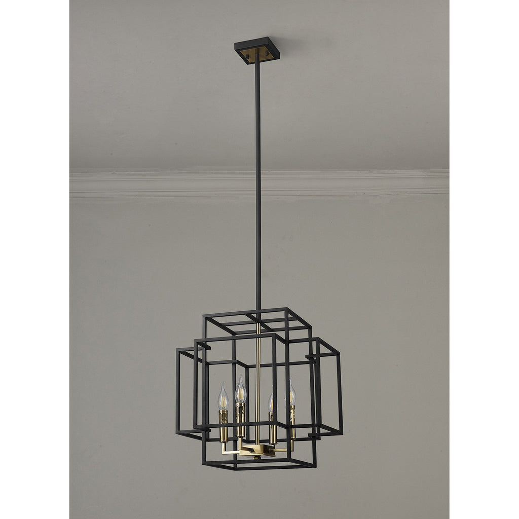 NL87999 Palit 4 Light Pendant Black Gold
