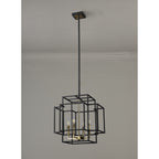NL87999 Palit 4 Light Pendant Black Gold