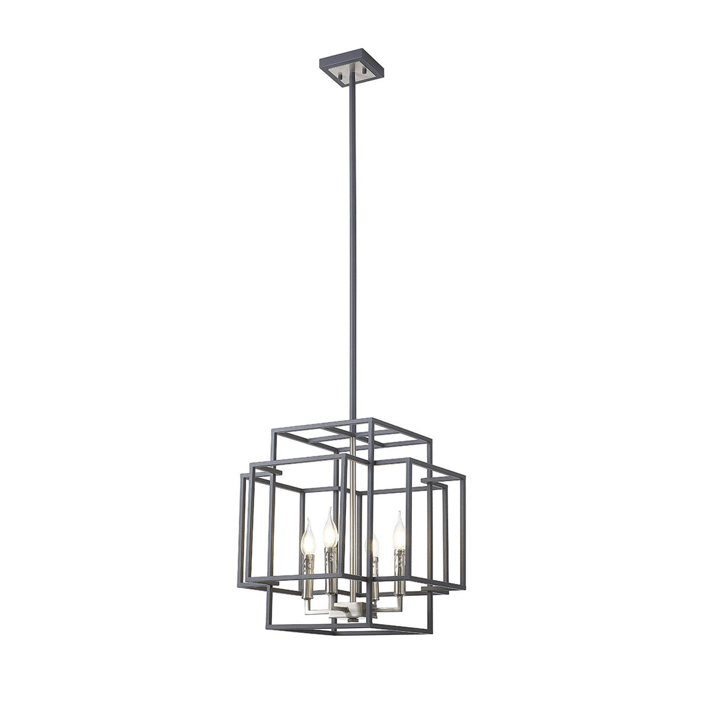 NL88009 Palit 4 Light Pendant Anthracite Satin Nickel