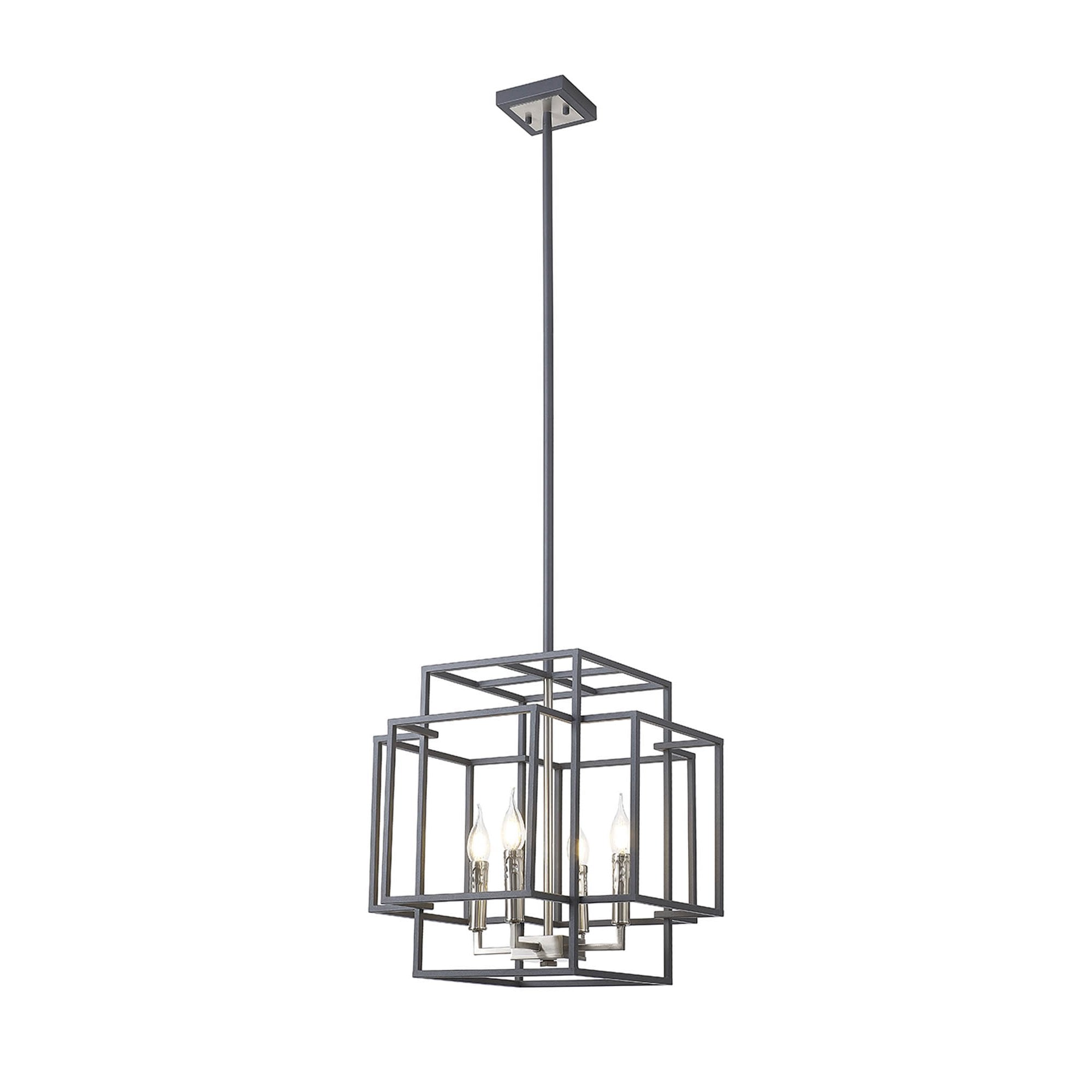 NL88009 Palit 4 Light Pendant Anthracite Satin Nickel