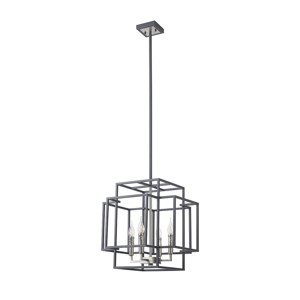 NL88009 Palit 4 Light Pendant Anthracite Satin Nickel