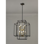 NL88019 Palit 8 Light Pendant Black Gold