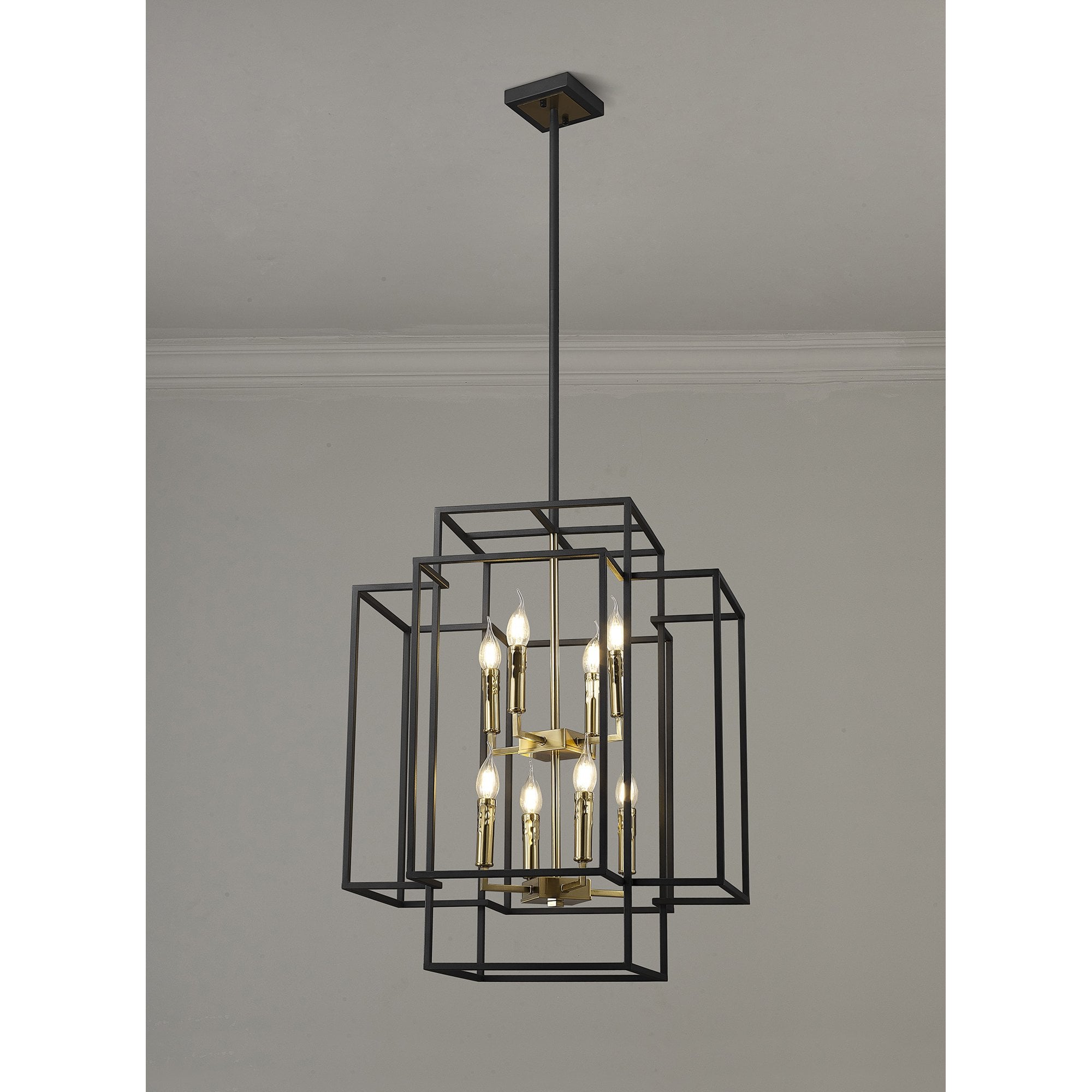 NL88019 Palit 8 Light Pendant Black Gold