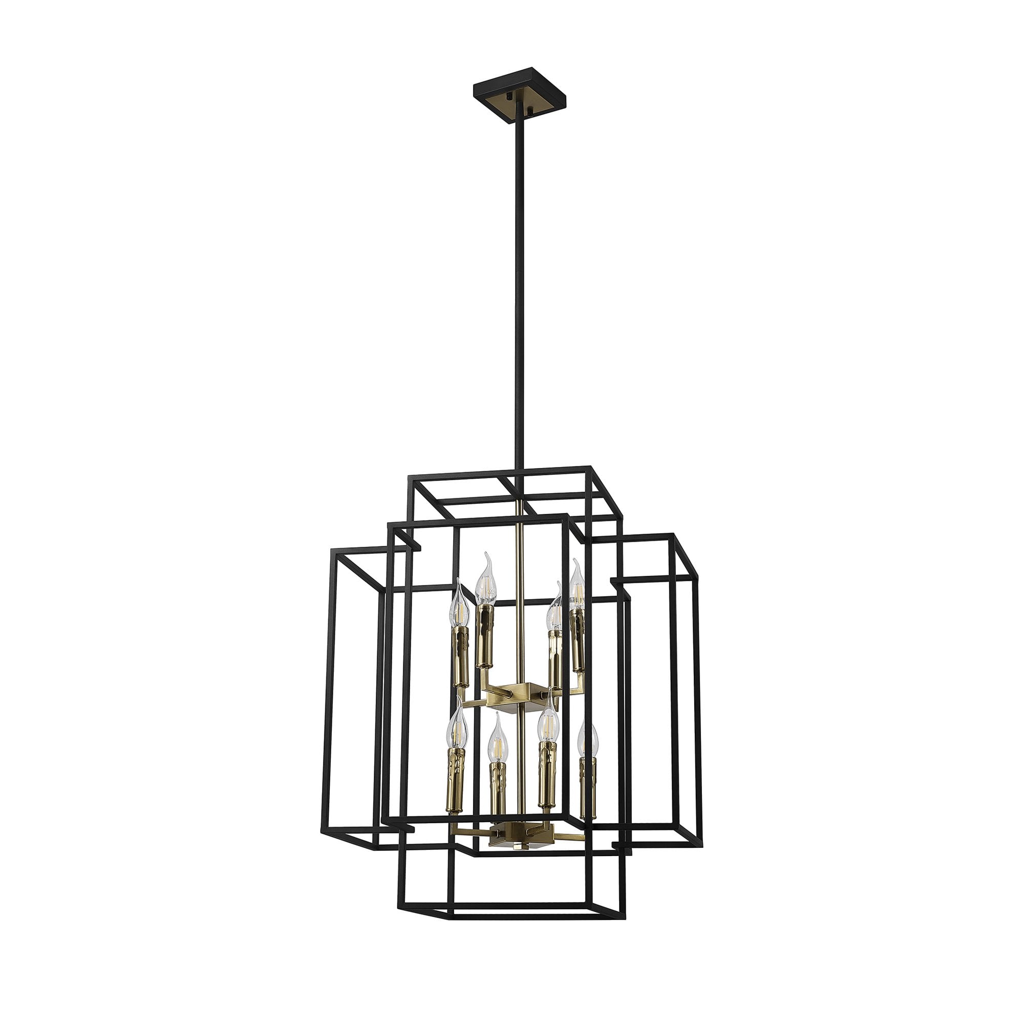 NL88019 Palit 8 Light Pendant Black Gold