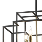 NL88019 Palit 8 Light Pendant Black Gold