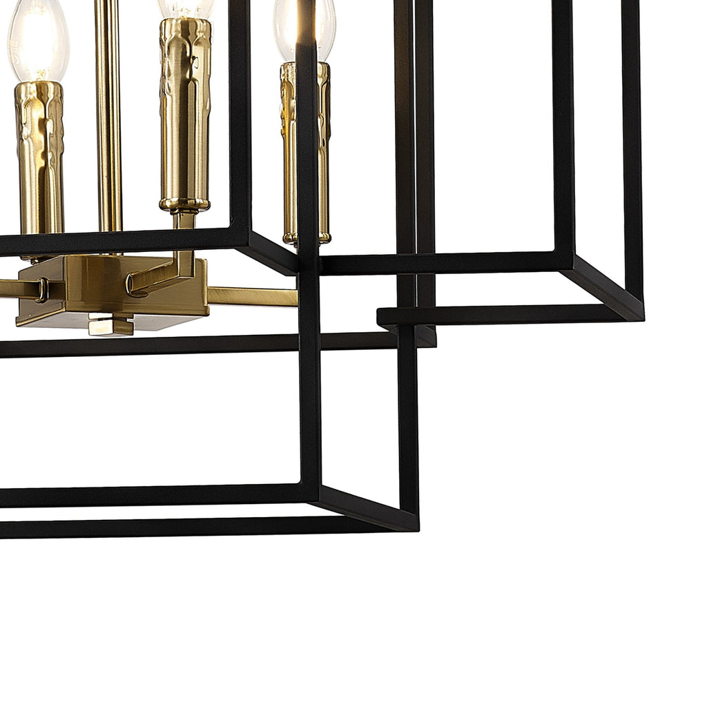 NL88019 Palit 8 Light Pendant Black Gold