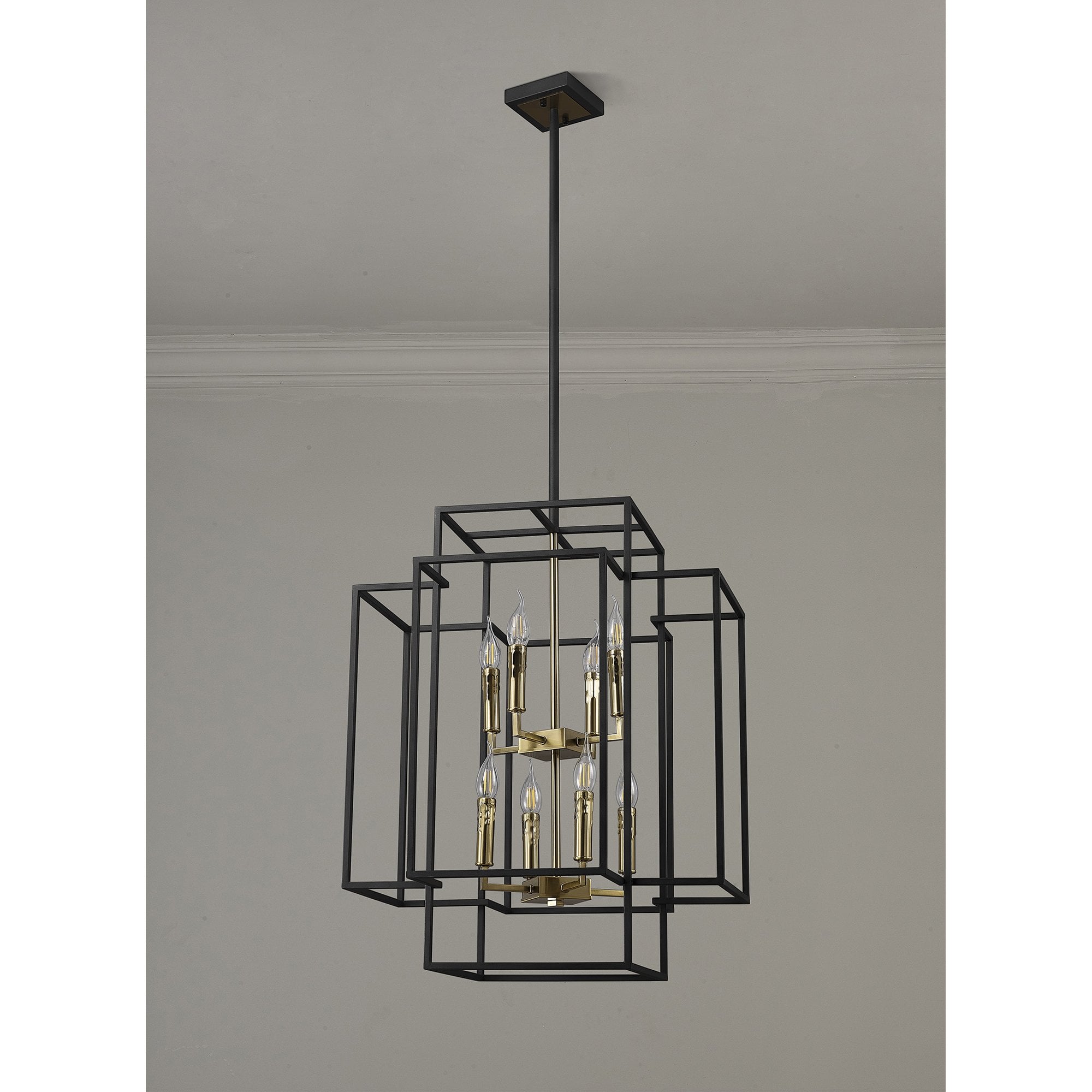 NL88019 Palit 8 Light Pendant Black Gold