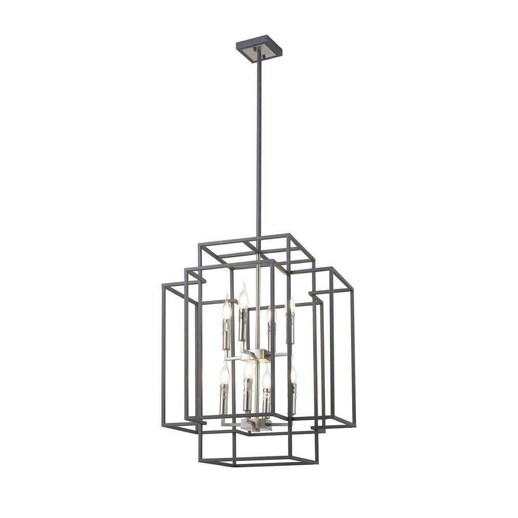 NL88029 Palit 8 Light Pendant Anthracite Satin Nickel