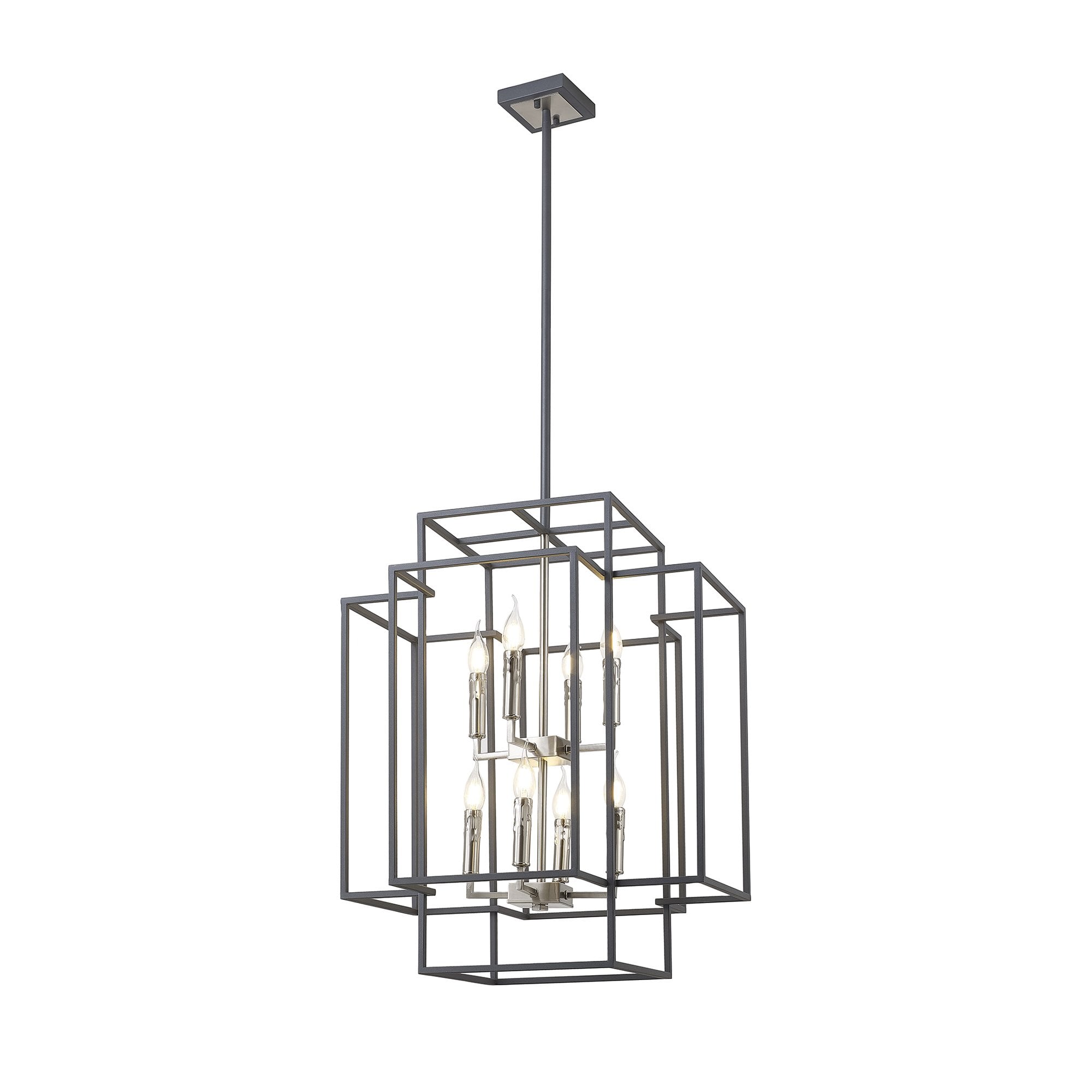 NL88029 Palit 8 Light Pendant Anthracite Satin Nickel