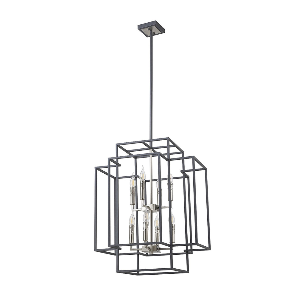 NL88029 Palit 8 Light Pendant Anthracite Satin Nickel
