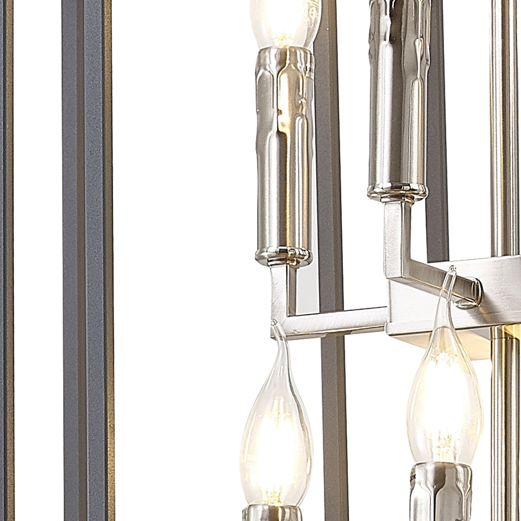 NL88029 Palit 8 Light Pendant Anthracite Satin Nickel