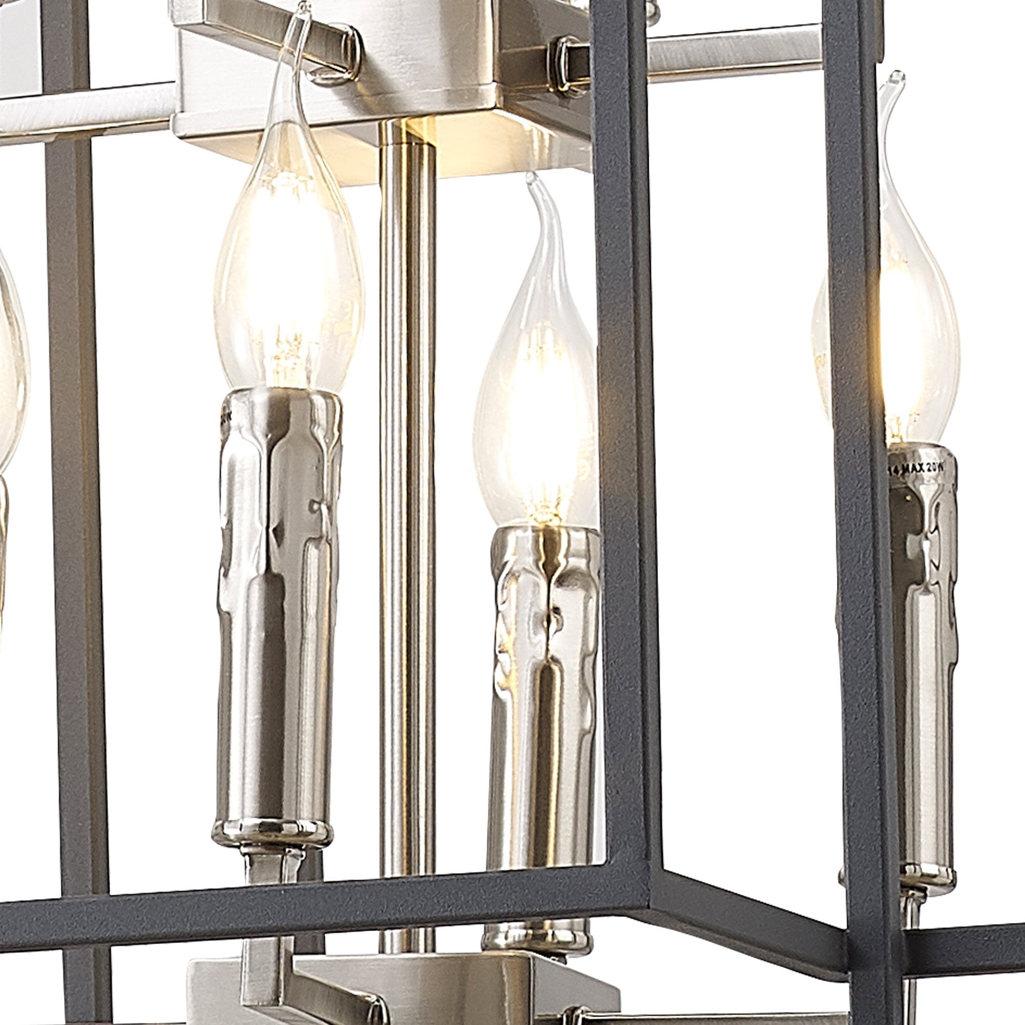 NL88029 Palit 8 Light Pendant Anthracite Satin Nickel
