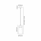 NLK15629 Raibon 1 Light Pendant Concrete Smoke