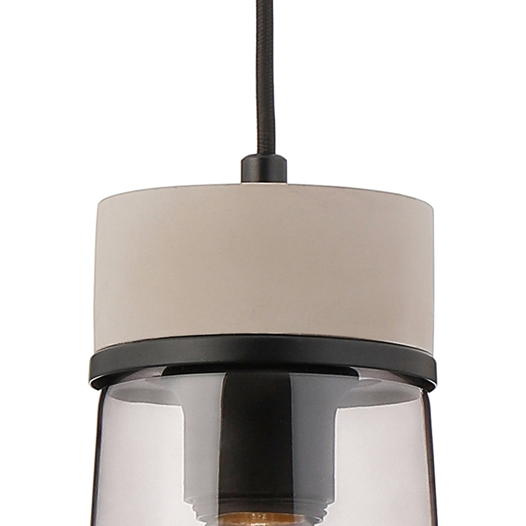 NLK15629 Raibon 1 Light Pendant Concrete Smoke