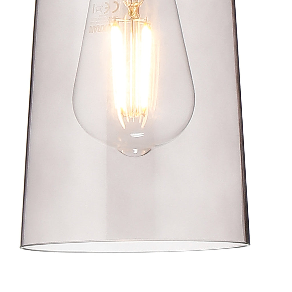 NLK15629 Raibon 1 Light Pendant Concrete Smoke