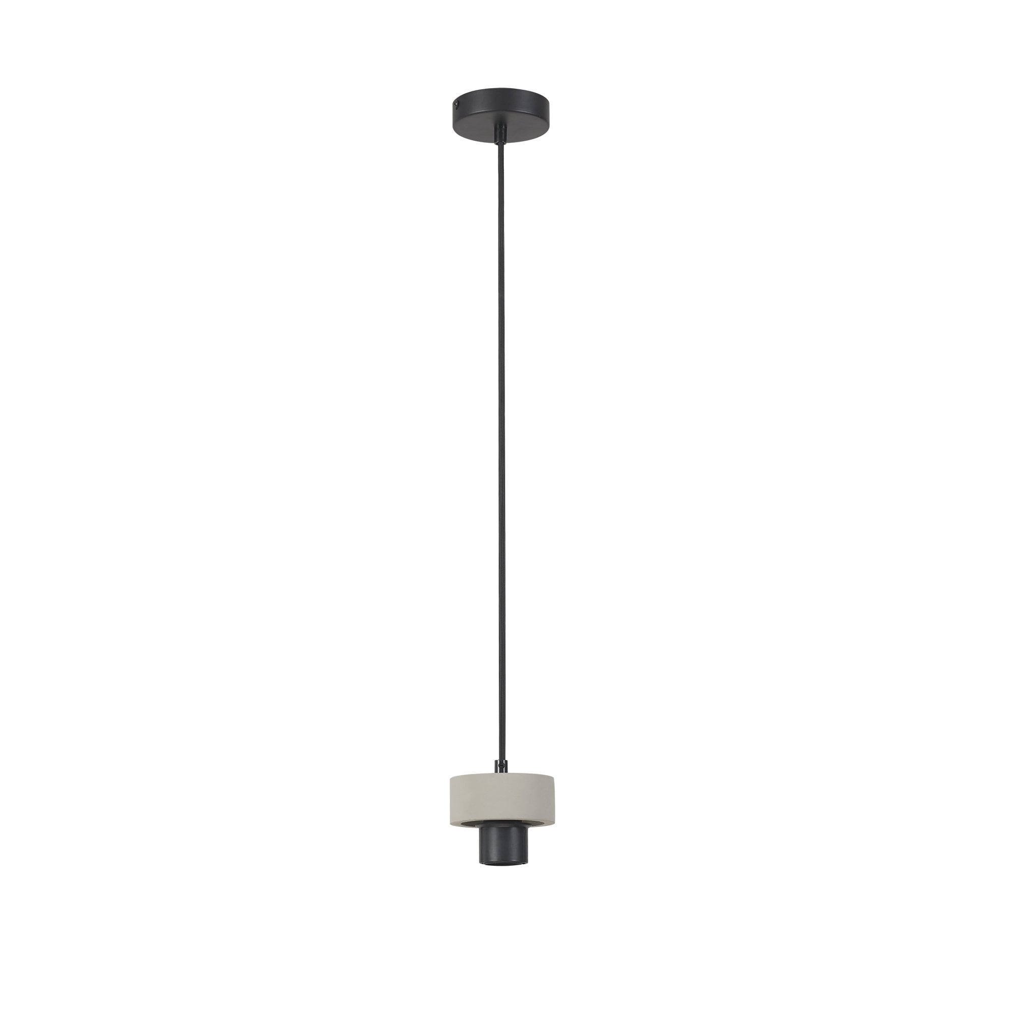NLK15629 Raibon 1 Light Pendant Concrete Smoke