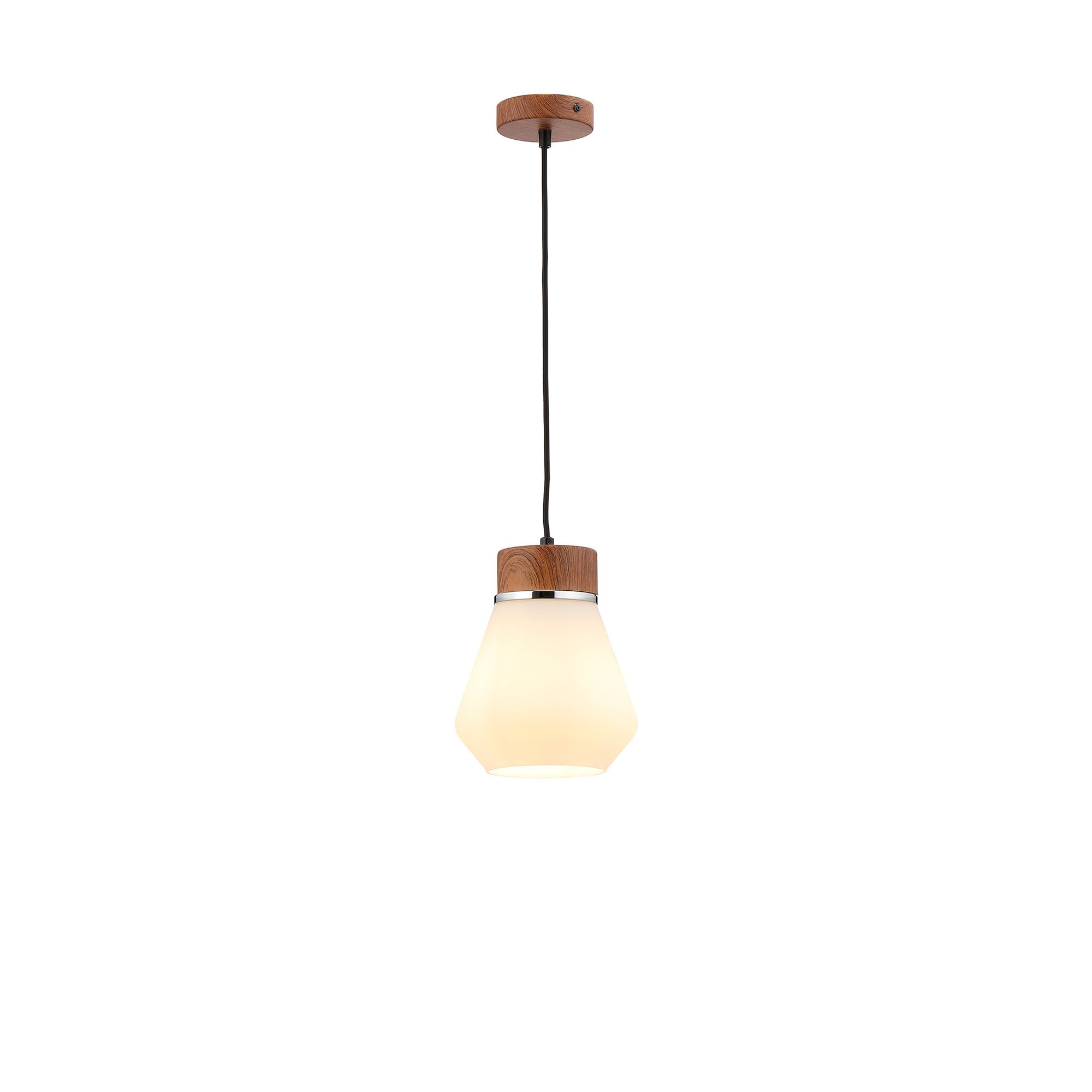 NLK15639 Raibon 1 Light Pendant Walnut Opal