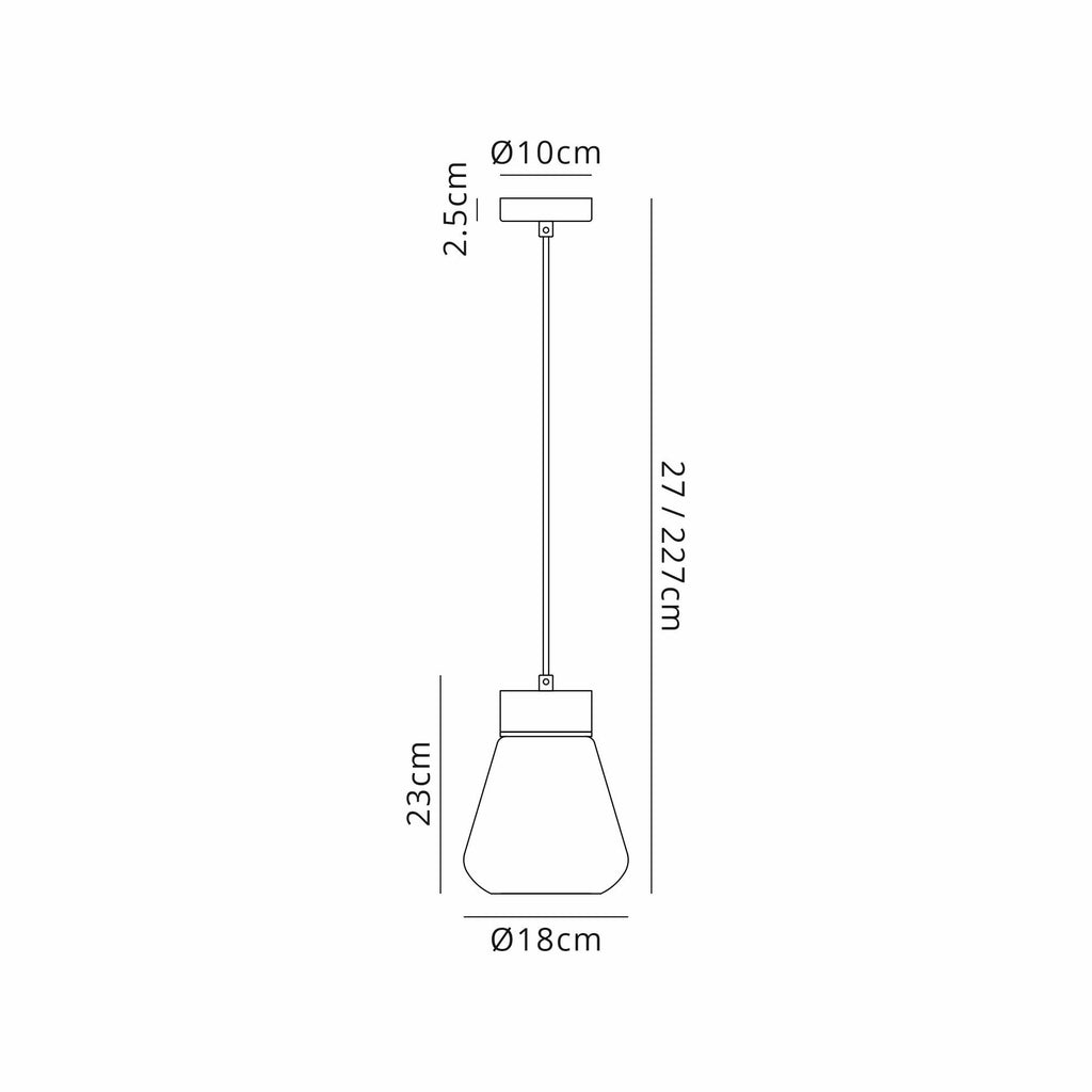 NLK15639 Raibon 1 Light Pendant Walnut Opal