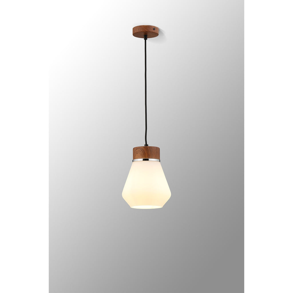 NLK15639 Raibon 1 Light Pendant Walnut Opal