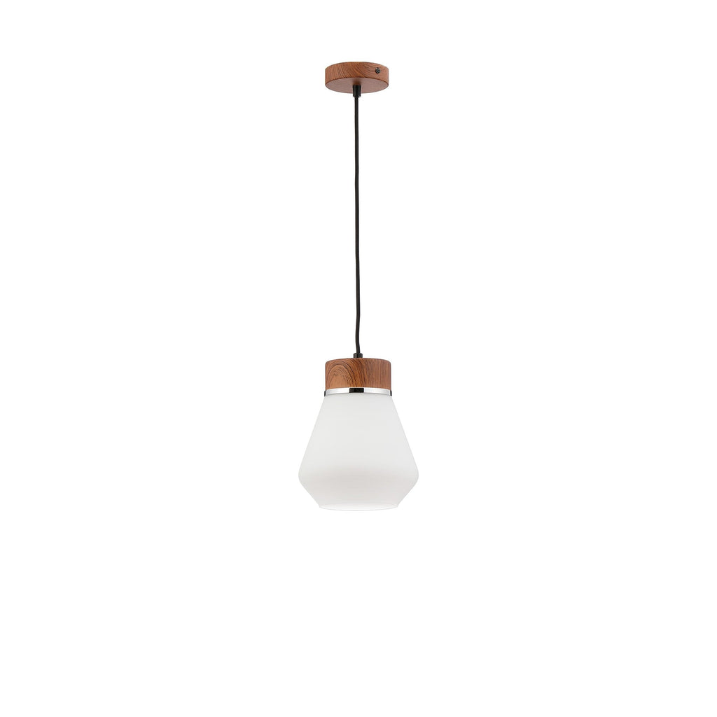 NLK15639 Raibon 1 Light Pendant Walnut Opal