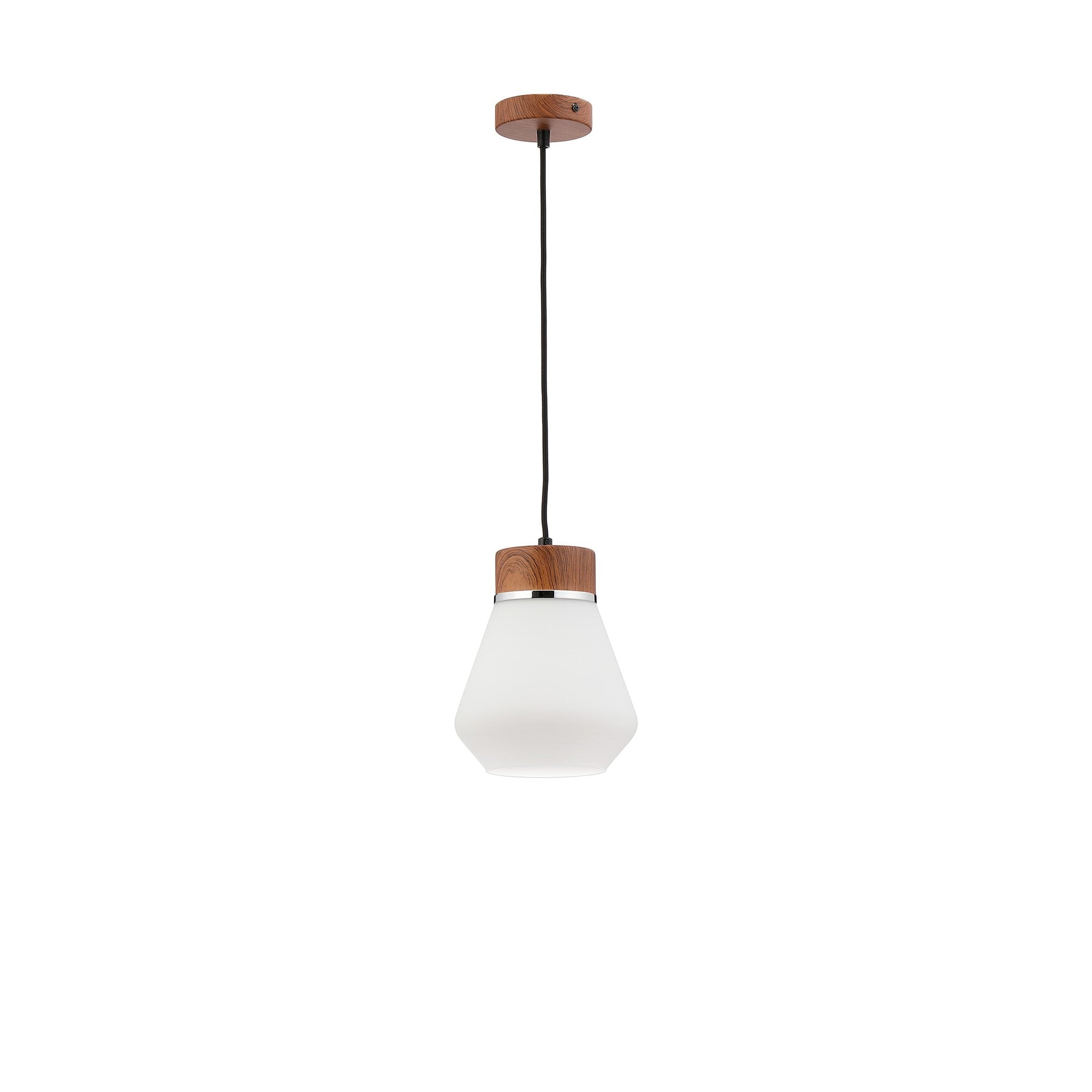 NLK15639 Raibon 1 Light Pendant Walnut Opal