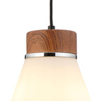NLK15639 Raibon 1 Light Pendant Walnut Opal