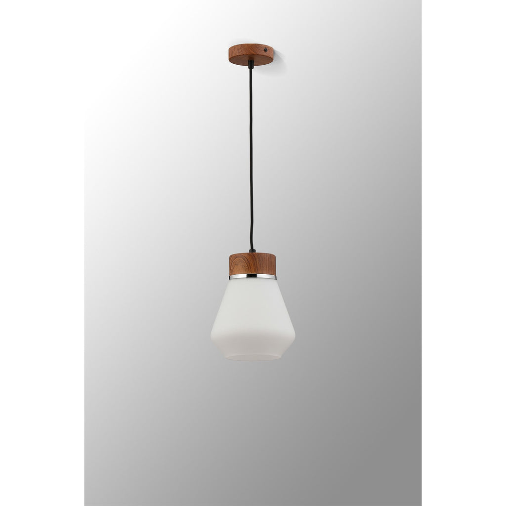 NLK15639 Raibon 1 Light Pendant Walnut Opal