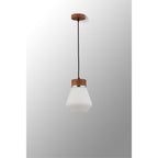 NLK15639 Raibon 1 Light Pendant Walnut Opal